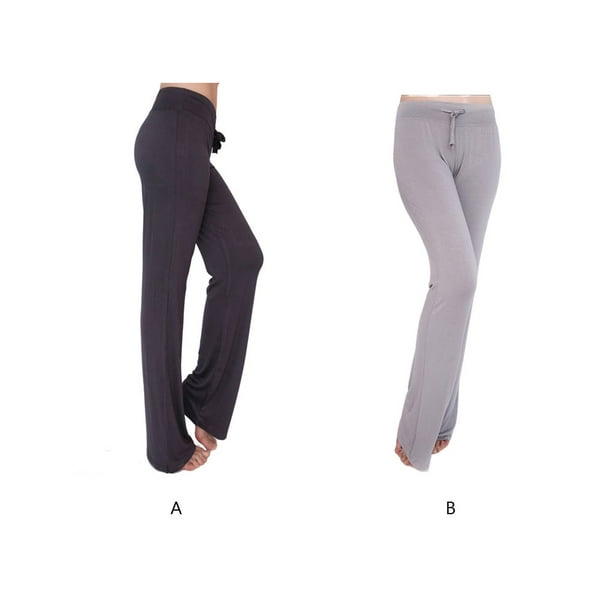 BEFOKA Womens Sweatpants Autumn Women Workout Out Leggings Stretch Waist  Button Pocket Yoga Gym Loose Pants Women's Pants Gray XL 