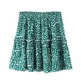 thumbnail image 6 of Aofany Women's Summer Short Skirts Print High Waist Ruffle Skirt Swing Beach Mini Skirt Cute Skirts for Teens, 6 of 8