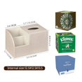 thumbnail image 3 of Cubierta para caja de pañuelos BLIENCE de cuero PU con organizador de almacenamiento, 3 of 7
