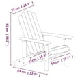 thumbnail image 3 of vidaXL Garden Adirondack Chairs 2 pcs HDPE Aqua Blue, 3 of 3