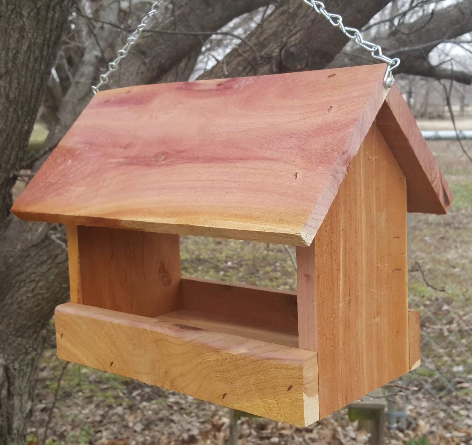Cedar Platform Feeder for birds (10"), Bird Houses by Mark, Made in USA