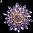 thumbnail image 1 of Ayyufe Women Fashion Shiny Alloy Rhinestone Flower Wedding Bridal Bouquet Brooch Pin, 1 of 6