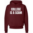 thumbnail image 5 of College Is a Scam Hoodie Sweatshirt Trendy Printed Anti-College Statement Hooded Pullover for Men & Women (White, 5X-Large), 5 of 34