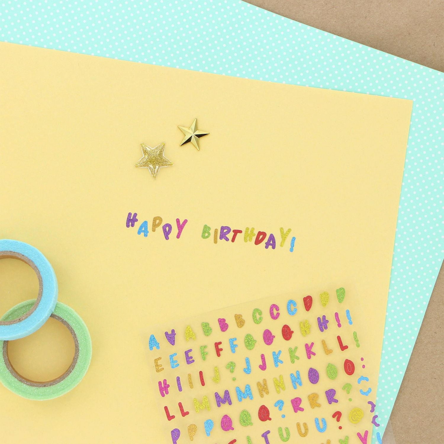 CRAFTY & CO. autocollants d'alphabet, paillettes, décoratifs, 518 pièces, bricolage, artisanat ALPHA STKR 518PC COL