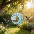 thumbnail image 4 of Hummingbird Feeder Glass Stained Outdoor Hanging Circular Garden Decoration Pendant, 4 of 9