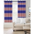 thumbnail image 2 of 4th of July Blackout Curtains 63 Inches Long for Bedroom, Blue Star Red Striped Independence Day Thermal Insulated Room Darkening Black Out Window Curtain Panels Grommet Drapes for Living Room, 2 of 8