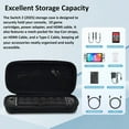 thumbnail image 3 of Uberwith Carrying Storage Case for Switch 2 – Durable Hard Shell Messenger Bag with Soft Lining,Protective Travel Large Storage for Console & Accessories, 8 Game Card Slots, 3 of 8