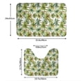thumbnail image 3 of Yiaed Green Hawaii Palms Print Bathroom Mat Set 2 Pieces Mat Anti-Skid Pad Ultra Soft and Absorbent Bathroom Bath Mat Contour Bath Rugs for Toilet Base, 3 of 6