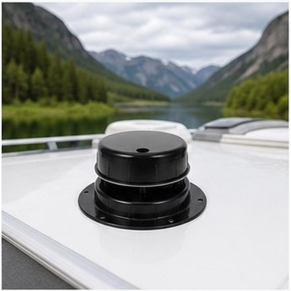 Hytrove Black Rv Roof Vent Cap Kit for Camper Trailer with Easy Air Circulation