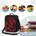thumbnail image 4 of Disketp Red Dragon On Black Bolsa Térmica Estampada para Almuerzo, Lonchera para Hombres y Mujeres Adultos, 4 of 7