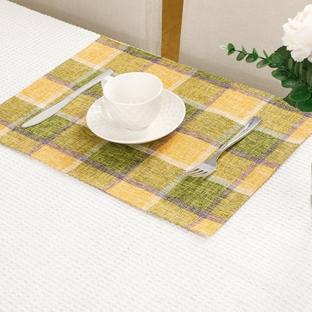 

IOAOAI Dining Mat Decorative Soft Texture Fashion Cutlery Plate Bowl Cup Fork Spoon Insulation Place Mat