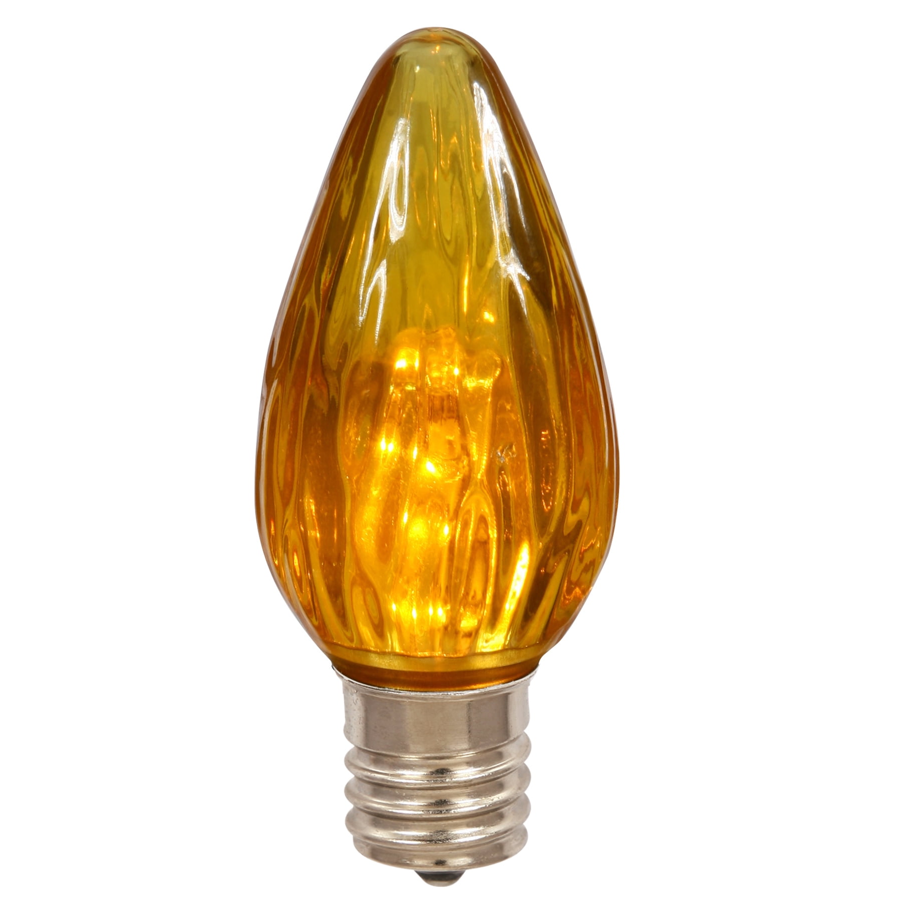 F15 Amber Plastic LED Flame Bulb 25/Box