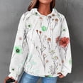 thumbnail image 5 of Women's Waffle Sweatshirt Fashion Print Hooded Sweatshirts Loose Casual Long Sleeve Top with Pocket Drawstring Pullover 2025 Trendy Clothing, 5 of 5