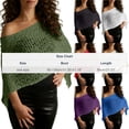 thumbnail image 4 of APEXFWDT Women Sheer Poncho Top Off The Shoulder Y2k See Through Shrug Mesh Cover Up Lightweight Asymmetrical Cape Top, 4 of 6