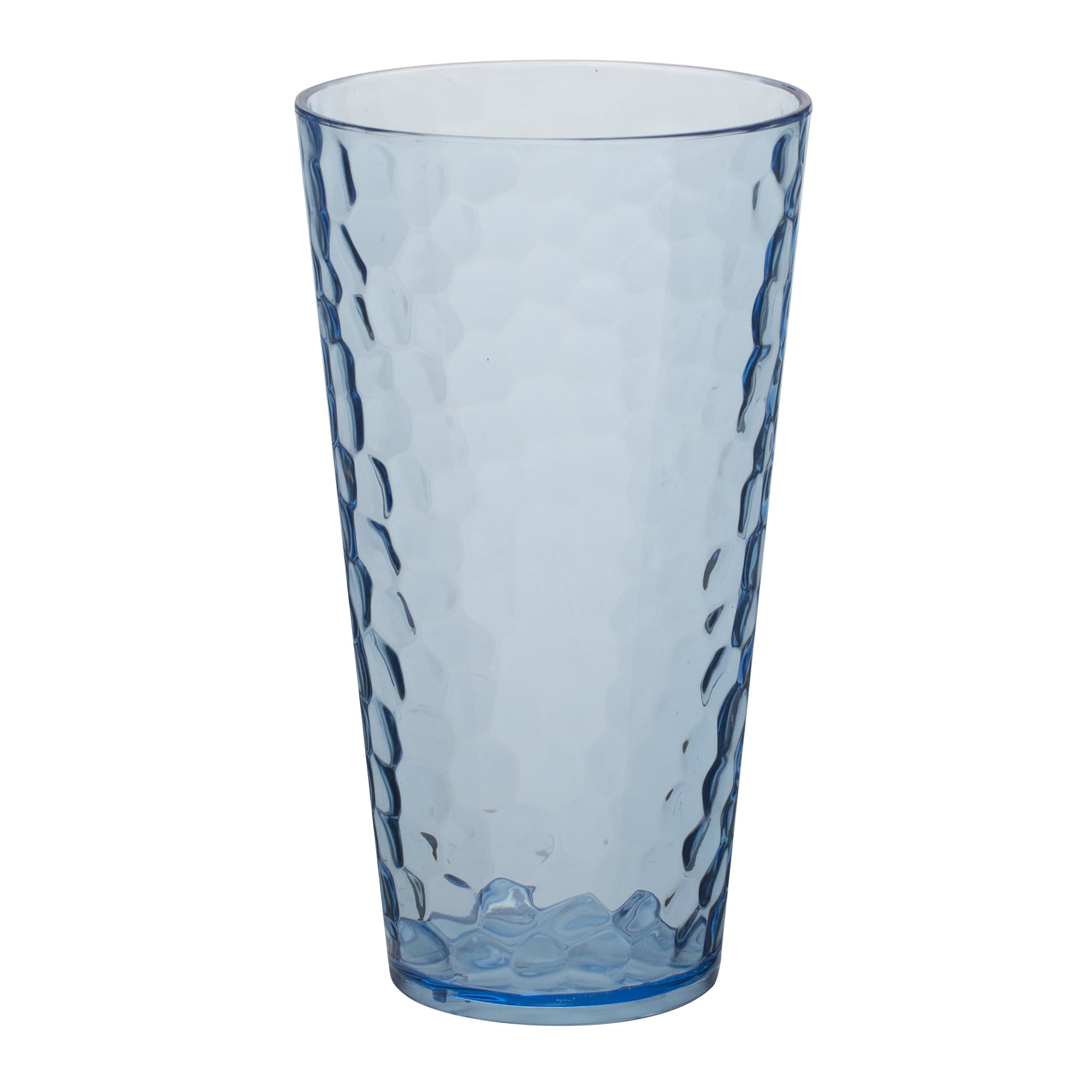 Zak! Designs 21 Ounce Hammered Sky Blue Highball Glass