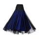 thumbnail image 1 of Falda de baile de salón para mujer, falda con vuelo grande, elegante falda flamenca moderna española Azul XL, 1 of 9
