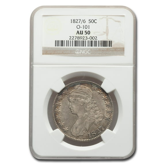 1827/6 Bust Half Dollar AU-50 NGC (O-101)