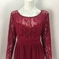 thumbnail image 2 of Vestido de maternidad de encaje de manga larga para mujeres embarazadas Sesión fotográfica Fiesta Ve Abanopi Rojo/XL, 2 of 7