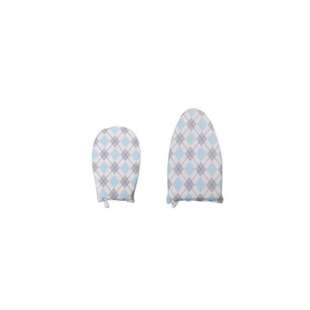 Billuyoard 2 piezas de guantes de vapor para ropa, impermeables, resistentes al calor, soporte para tabla de planchar, almohadilla transpirable, reemplazo Electrodomésticos Azul blanco Billuyoard HA069667-03