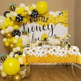thumbnail image 2 of 3 Pack Bee Tablecloths, Honey Bee Decorative Plastic Table Cover for Birthday Baby Shower Garden Party Decor Supplies - 87 x 51 inch, 2 of 7