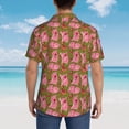 thumbnail image 3 of Lsque Cartoon Pigs pattern Hawaiian Shirt for Men, Unisex Summer Beach Casual Short Sleeve Button Down Shirts-Small, 3 of 9