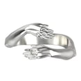 thumbnail image 1 of Sonducket Aleación anillo abierto estético boda fiesta favores nudillo mano joyería aniversario novias novios regalos decoración plata Type3 NO3 Sonducket AP001748-01, 1 of 6