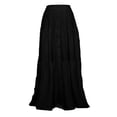 thumbnail image 5 of Women's Maxi Pleated Skirt High Waisted A Line Long Skirts Button Down Business Casual Outfits for Holiday, 5 of 6