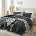thumbnail image 2 of SPRINDAY Fluffy Queen Comforter Set 3 Pieces - Dark Gary Fleece Luxury Fuzzy Reversible Bedding Comforter Set, Soft & Warm Comforter All Season with 2 Pillow Cases, 2 of 7