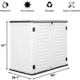 thumbnail image 4 of ZZMTIME 4x2.5 FT Outdoor Storage Shed, Resin Waterproof Storage Cabinet for Garden Tools with Lockable Lid,Latch (White), 4 of 5