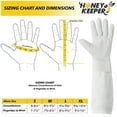 thumbnail image 5 of Honey Keeper Beekeeping Gloves, Large - Goatskin Leather with Ventilated Canvas Sleeve and Elastic Cuff, 5 of 7