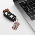thumbnail image 7 of Uemuo Rose Flowers Pattern Rectangular Metal Keychain - Durable, Stylish, and Personalized Key Ring for Men and Women,Engraved Keychain,Gift Slim Sturdy Keychain, 7 of 7