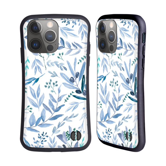 Head Case Designs Officially Licensed Anis Illustration Bloomers Blue Eucalyptus Hybrid Case Compatible with Apple iPhone 14 Pro