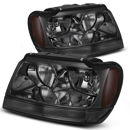Headlight Embly For 1999 2000 2001 2002 2003 2004 Jeep Grand Headlight Embly For 1999 2000 2001 2002 2003 2004 Jeep Grand Cherokee Oe Smoked Housing