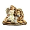 Roman 14.5" Angel with Lion and Lamb Christmas Outdoor Nativity Statue