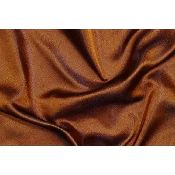 Cloud Fino 4 Pc Silk Satin Sheets Set|Silk Satin Fitted Sheet|Silk Satin Flat Sheet|Silk Pillowcase|Hotel Quality Luxurious !!!!(Brown/Full)