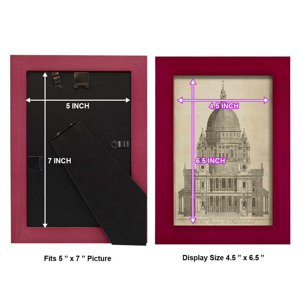 St. Paul's Cathedral -Framed Print w/glass-Cherry Red