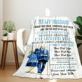 thumbnail image 3 of Gifts for Husband, Husband Birthday Gift Ideas, Wedding for Him, Anniversary Romantic Gifts for Him, Fathers Day Flannel comfort Blanket for Husband from Wife 55"x70", 3 of 5