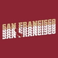 thumbnail image 3 of San Francisco Retro Repeat - Sports Team City Pride Tailgating T Shirt - Medium - Cardinal, 3 of 6