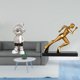 thumbnail image 2 of Figura de escritorio,Estante con estatua de astronauta para decoración de oficina y hogar,Estatua del corredor,Estatua de corredor Escultura de arte abstracto Figura,Estatua de personaje para, 2 of 8