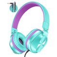 thumbnail image 4 of 2Pack Kids Headphones with Microphone for School Classroom Bulk Set, Volume Limiter 85/94dB, Wired Girls Headphones with Foldable Design for Online Learning/Travel/, 4 of 11