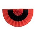thumbnail image 3 of Independence Bunting - Fully Sewn American Made Halloween Pleated Fan Flag Bunting (PolyCotton - Orange/Black/Orange, 24" x 48"), 3 of 3