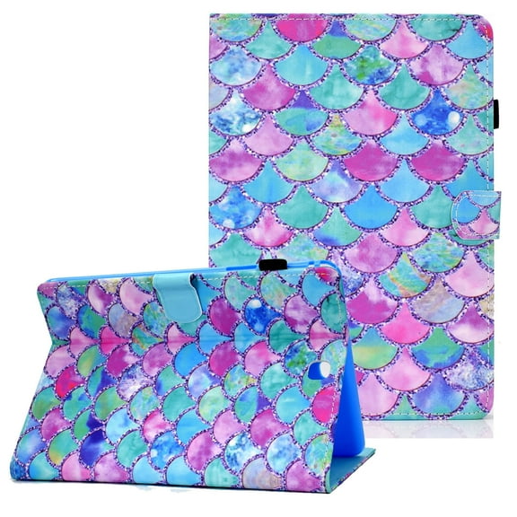 Allytech Case for Samsung Galaxy Tab A 9.7 T550 P550, PU Leather Smart Cover Auto Sleep Wake Full Protection Pencil Holder Folio Flip Stand Cover for Samsung Galaxy Tab A 9.7" T550, Scales