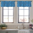 thumbnail image 3 of LALILO Kitchen Curtain Valance Natural Gray And Black Hibiscus Rod Pocket Window Curtain 52"x 18" Set of 2, 3 of 5
