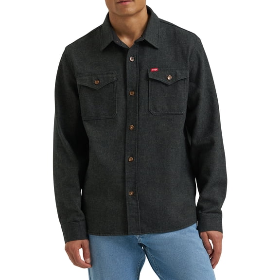 Wrangler® Men's Brushed Fleece Flannel Shirt Jacket, S-3XL