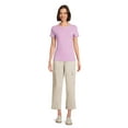 thumbnail image 2 of Time and Tru Women's Short Sleeve Smoothing T-Shirt, Sizes XS-XXXL, 2 of 5