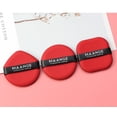 thumbnail image 2 of Graflsoa 3-Piece Velvet Sponge Puff Set for BB Cream, Powder, and Makeup Application - Red, Washable & Versatile Beauty Tool, 2 of 7