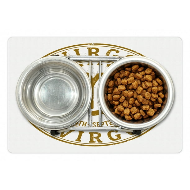 Zodiac Virgo Pet Mat for Food and Water, Astrology Grunge ...