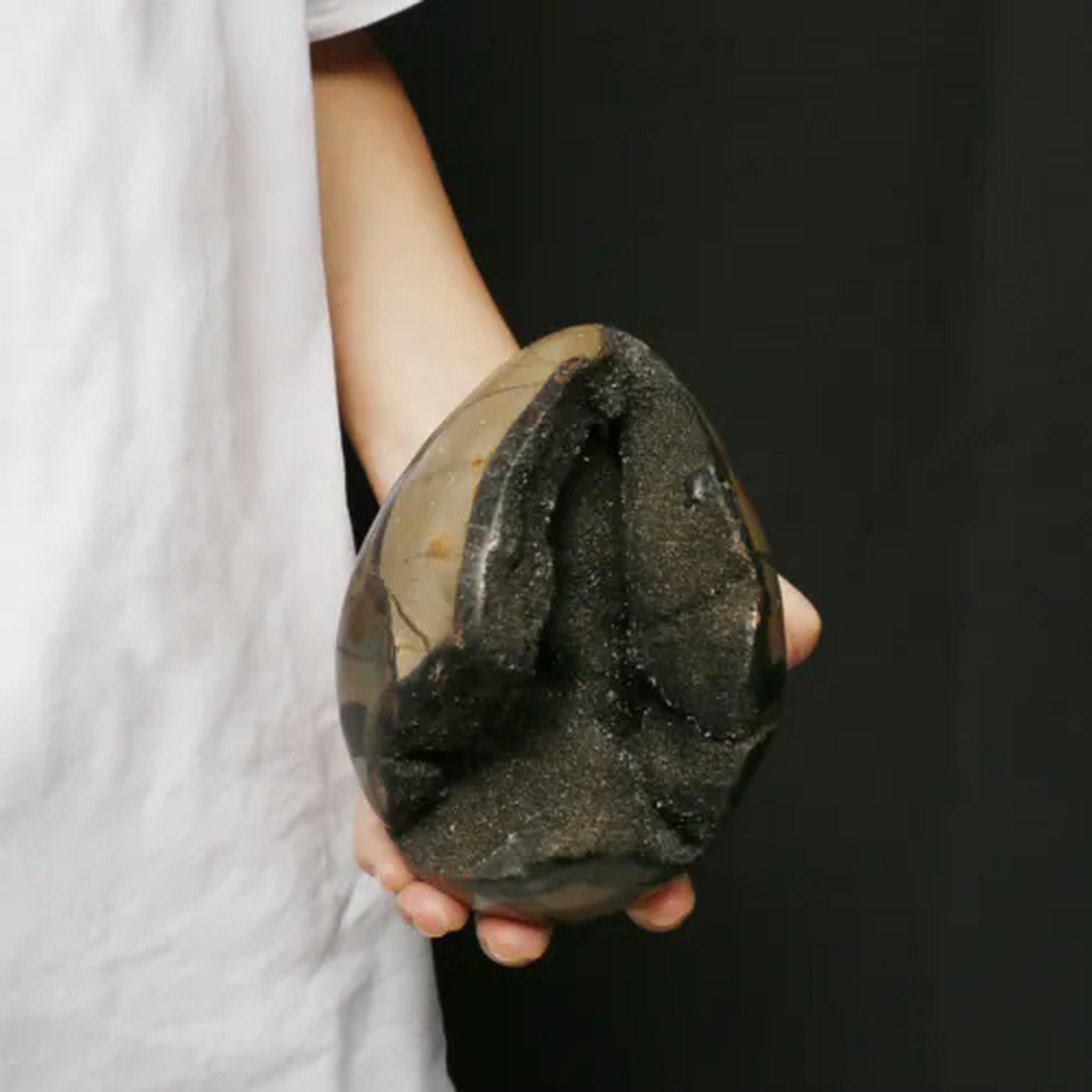 EOEMY Natural Dragon Septarian Geode Quartz Egg Cluster Crystal Healing Reiki Random-1-2Kg-1Pc