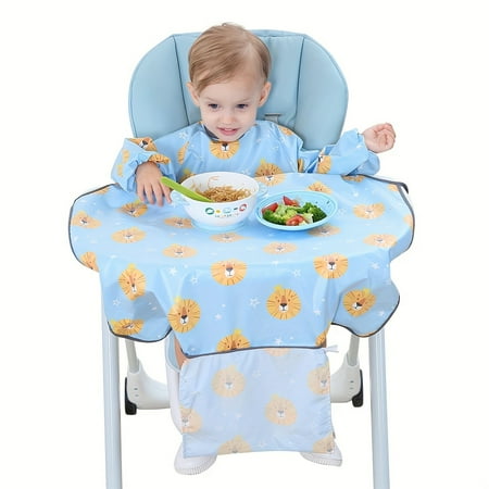 

wwbo Super Absorbent Baby Sleeved Bib - Waterproof Highchair Apron with Stain & Odor Resistance - Perfect for Messy Mealtime Easy Clean Durable Design
