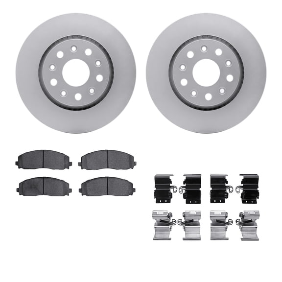Dynamic Friction Company Front Geospec Brake Rotors with 5000 Advanced Brake Pads includes Hardware 4512-42210